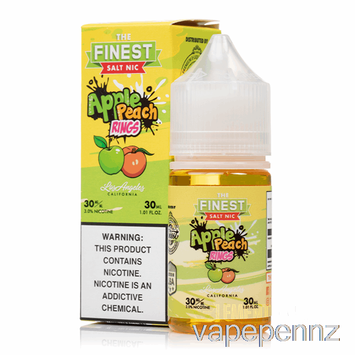 Apple Peach Sour Rings - The Finest Candy Edition Salt Nic - 30mL 30mg VAPE NZ